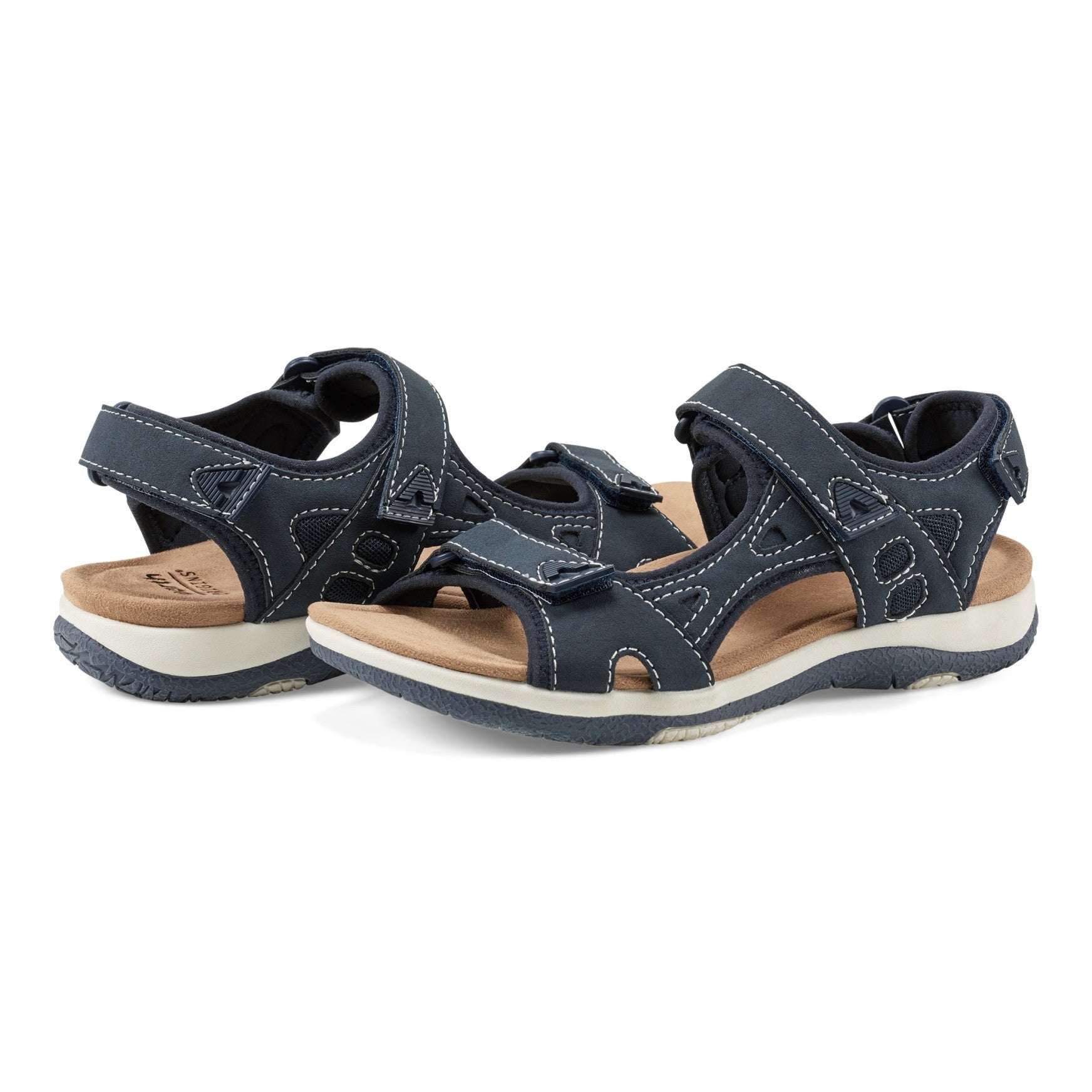 Earth Skylar Cushioned Arch-Support Adjustable Women's Sandal - Dark Blue - 8