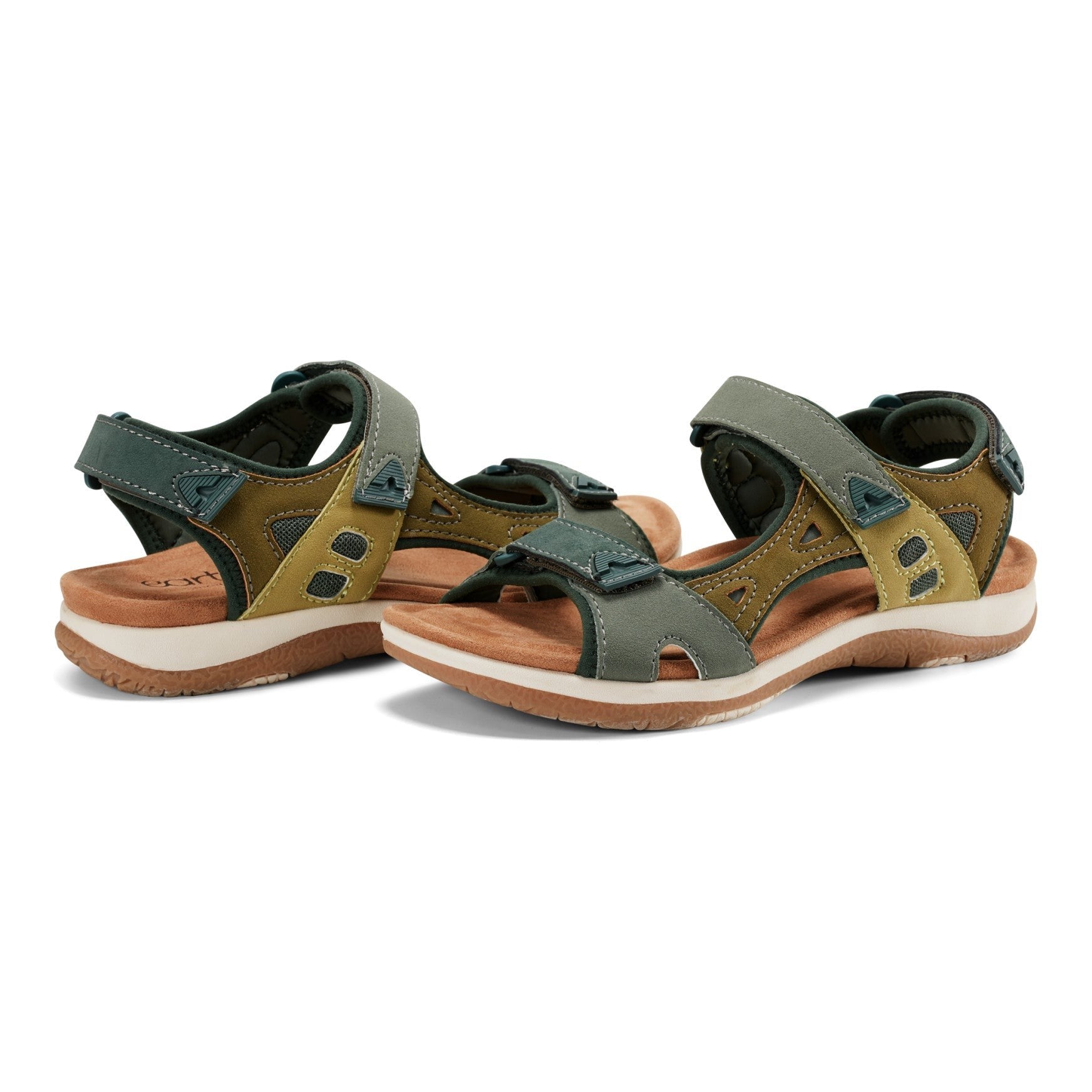 Earth Skylar Cushioned Arch-Support Adjustable Women's Sandal - Dark Green - 8