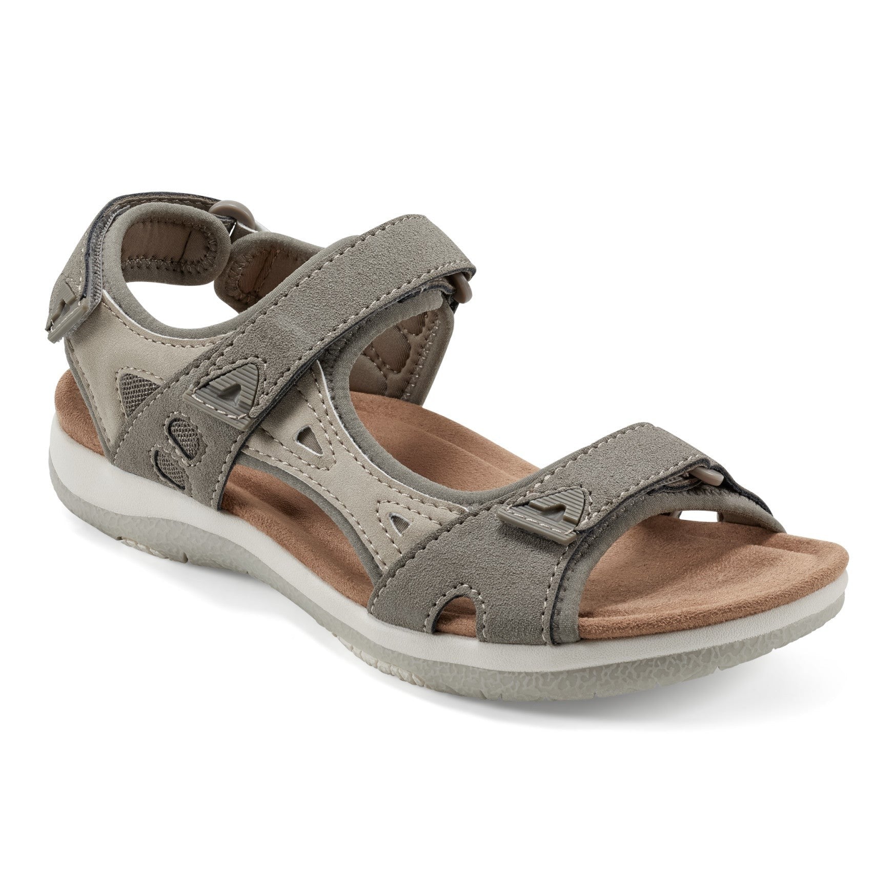 Earth Skylar Cushioned Arch-Support Adjustable Women's Sandal - Light Grey - 2