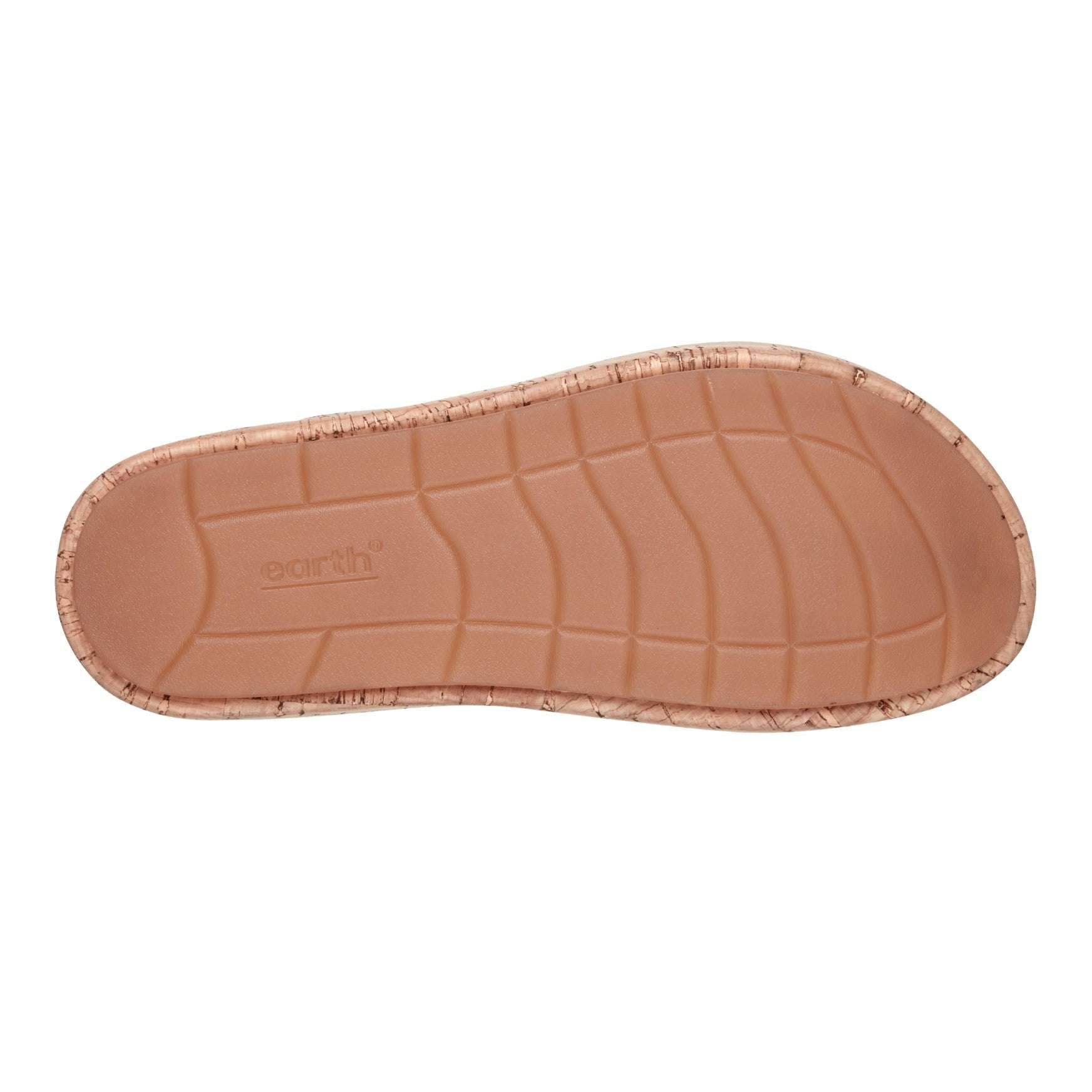 Earth Slata Cushioned Cork-Footbed Women's Casual Leather Sandal - Black Leather - 6