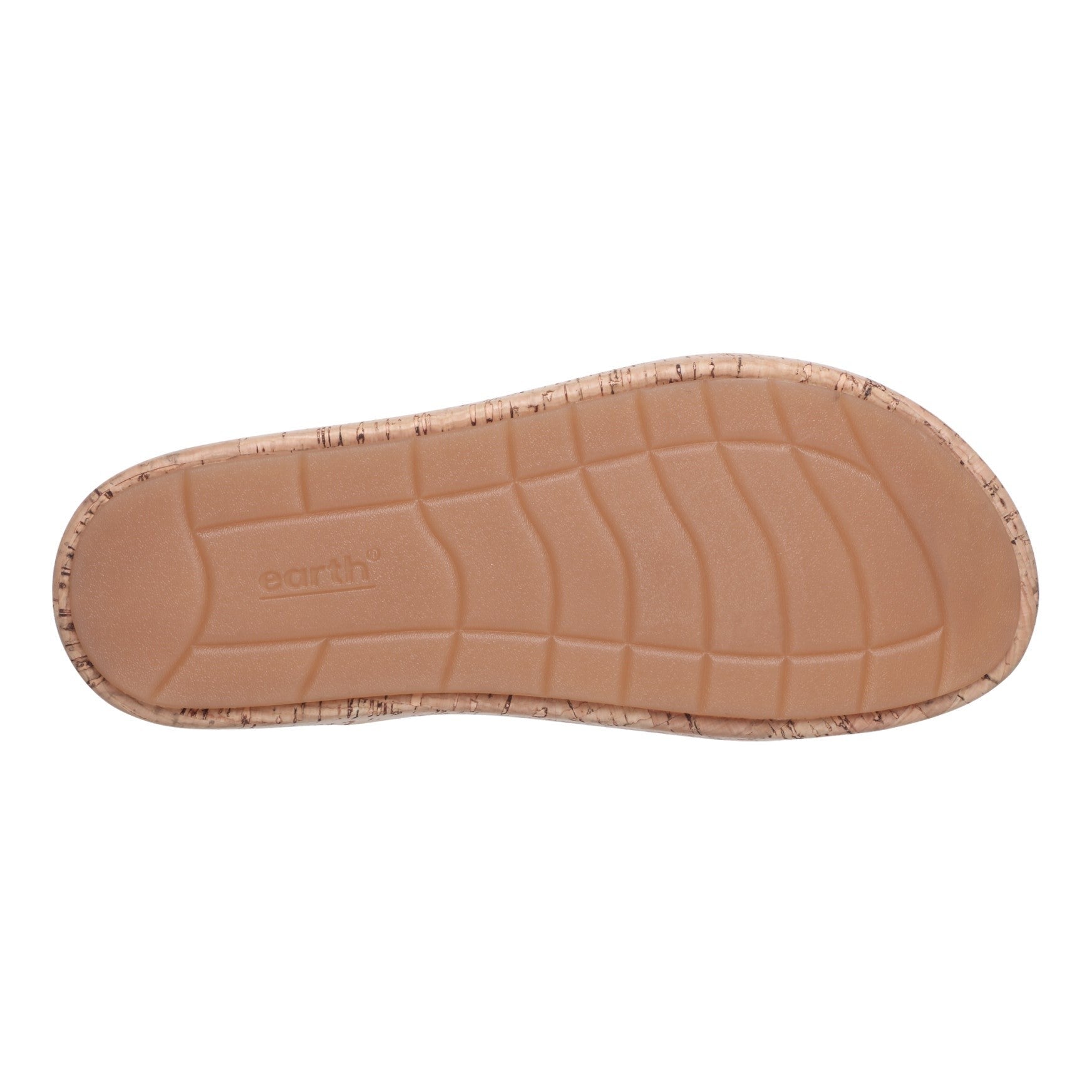 Earth Slata Cushioned Cork-Footbed Women's Casual Leather Sandal - Gold Leather - 6