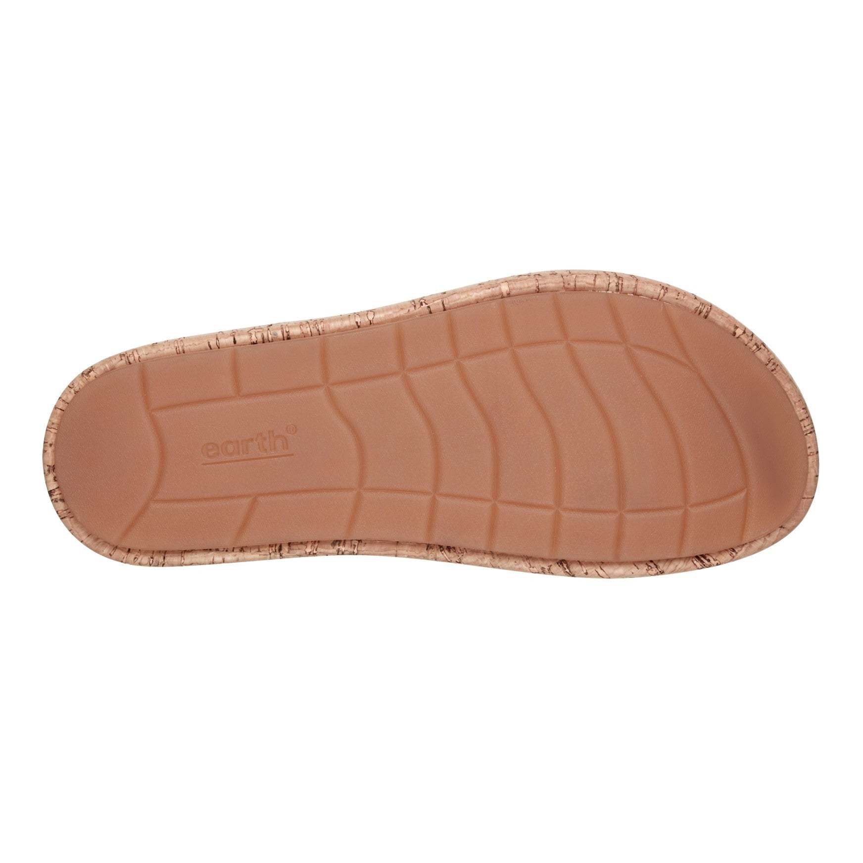 Earth Slata Cushioned Cork-Footbed Women's Casual Leather Sandal - Navy Leather - 6