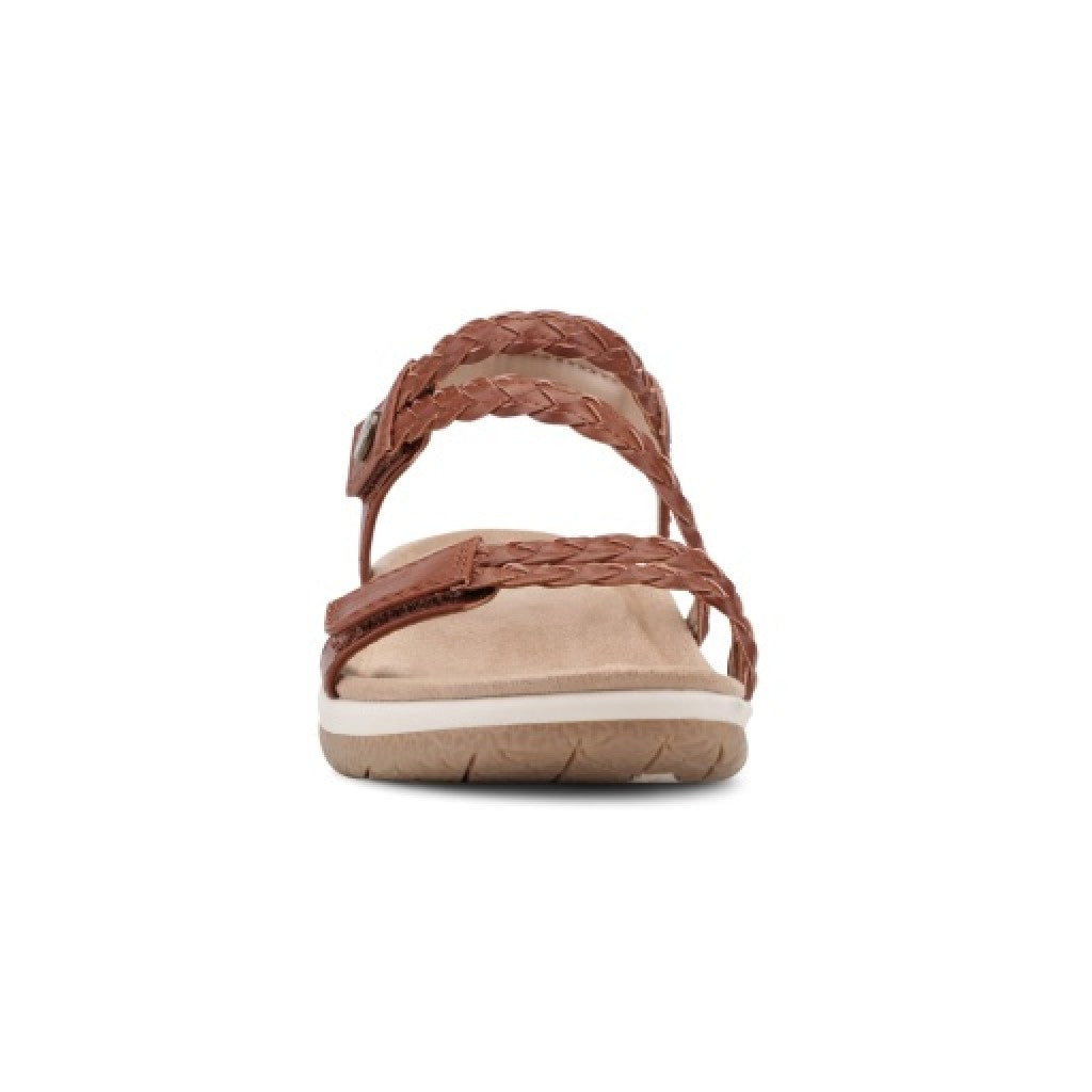 Earth Stellon Braided Strappy Sandal Cushioned Arch Support Women's Sandal - Medium Brown - 3