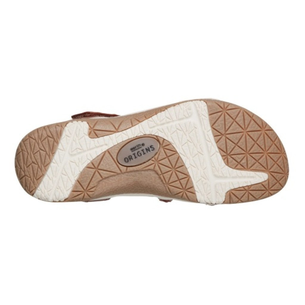 Earth Stellon Braided Strappy Sandal Cushioned Arch Support Women's Sandal - Medium Brown - 5
