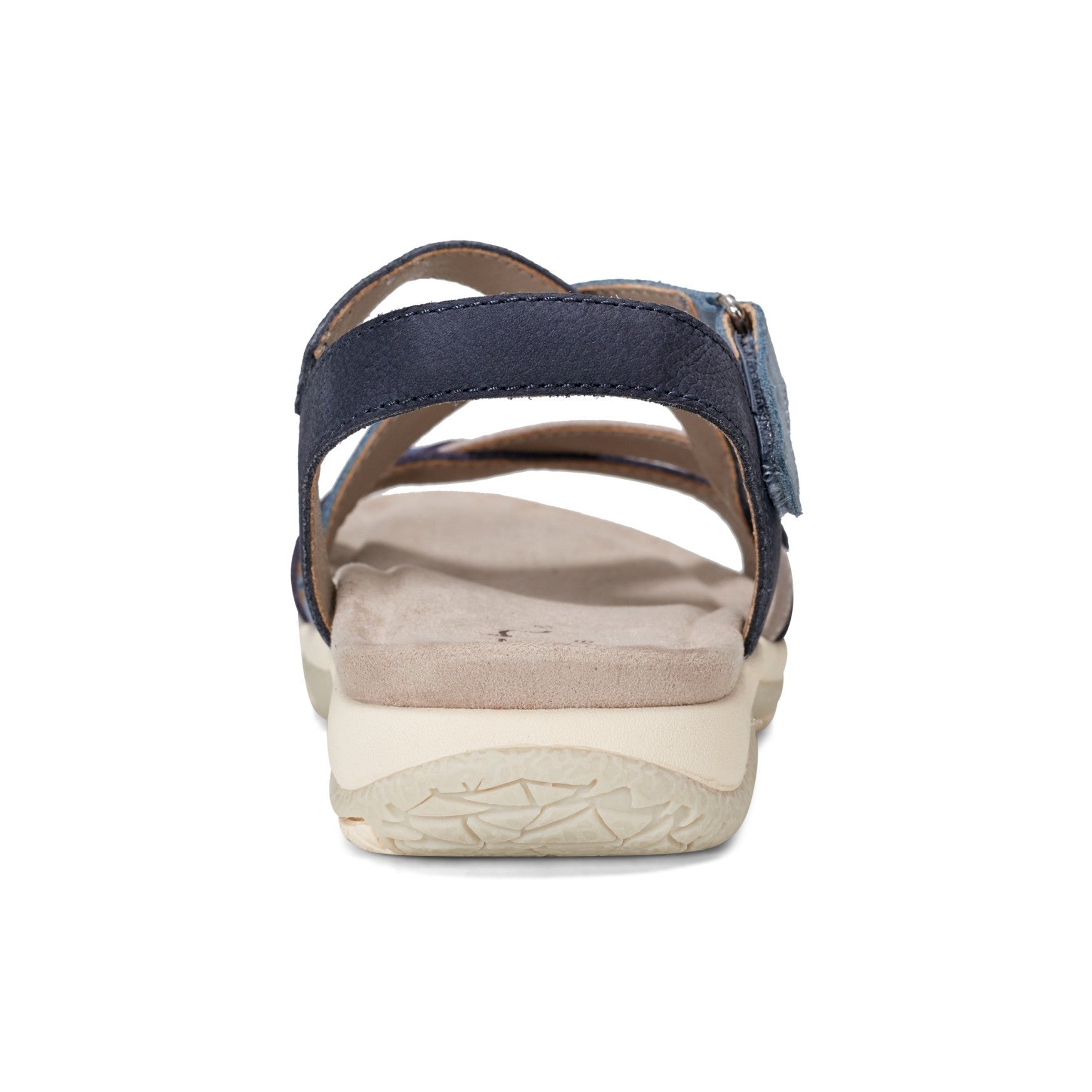 Earth Sterling Arch-Support Cushioned Strappy Women's Flat Sandal - Blue Multi Leather - 4