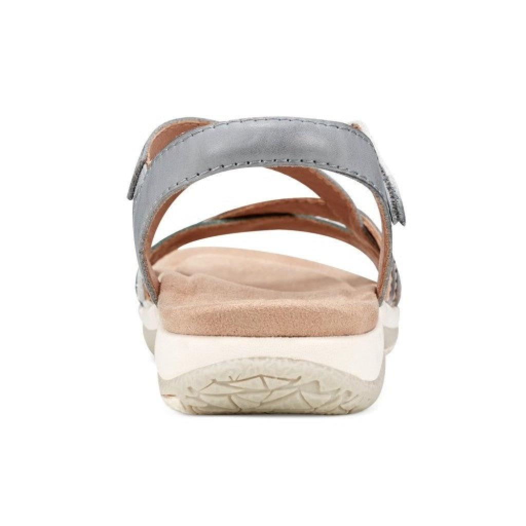 Earth Sterling Arch-Support Cushioned Strappy Women's Flat Sandal - Medium Blue - 4