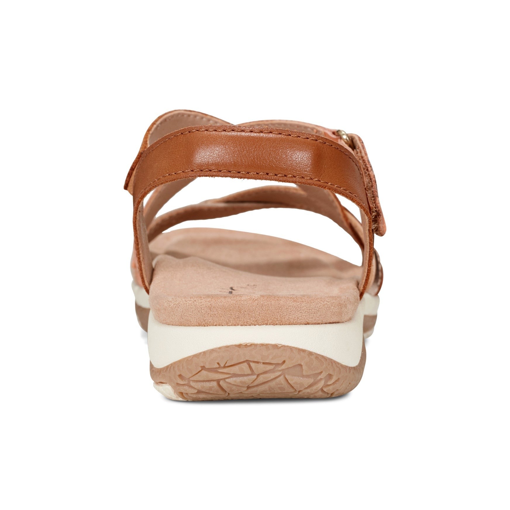 Earth Sterling Arch-Support Cushioned Strappy Women's Flat Sandal - Natural Multi Leather - 4