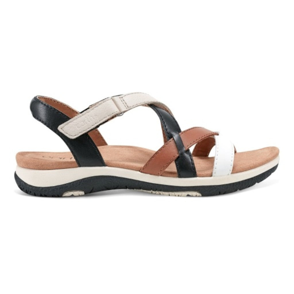 Earth Sterling Arch-Support Cushioned Strappy Women's Flat Sandal - White - 2