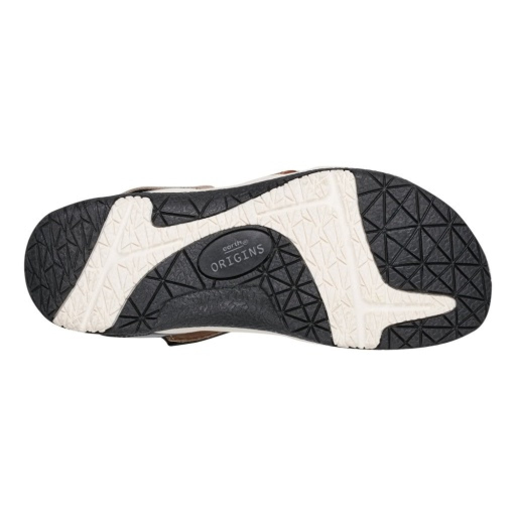Earth Sterling Arch-Support Cushioned Strappy Women's Flat Sandal - White - 5