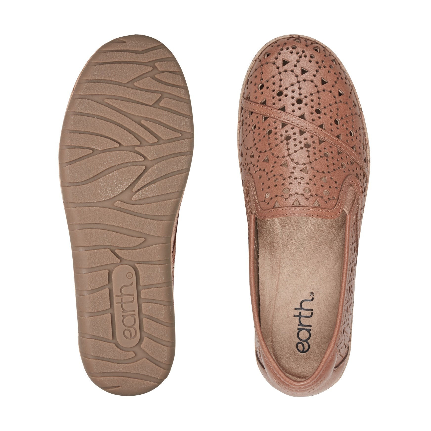 Earth Tomlyn Casual Cushioned Slip-On Women's Mule - Medium Brown Leather - 5