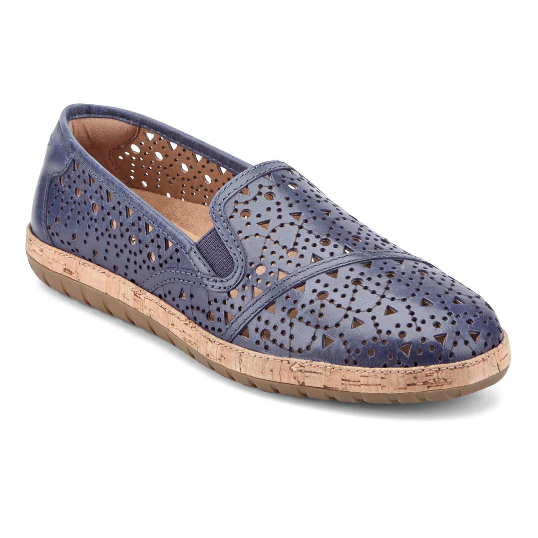Earth Tomlyn Casual Cushioned Slip-On Women's Mule - Navy Leather - 2