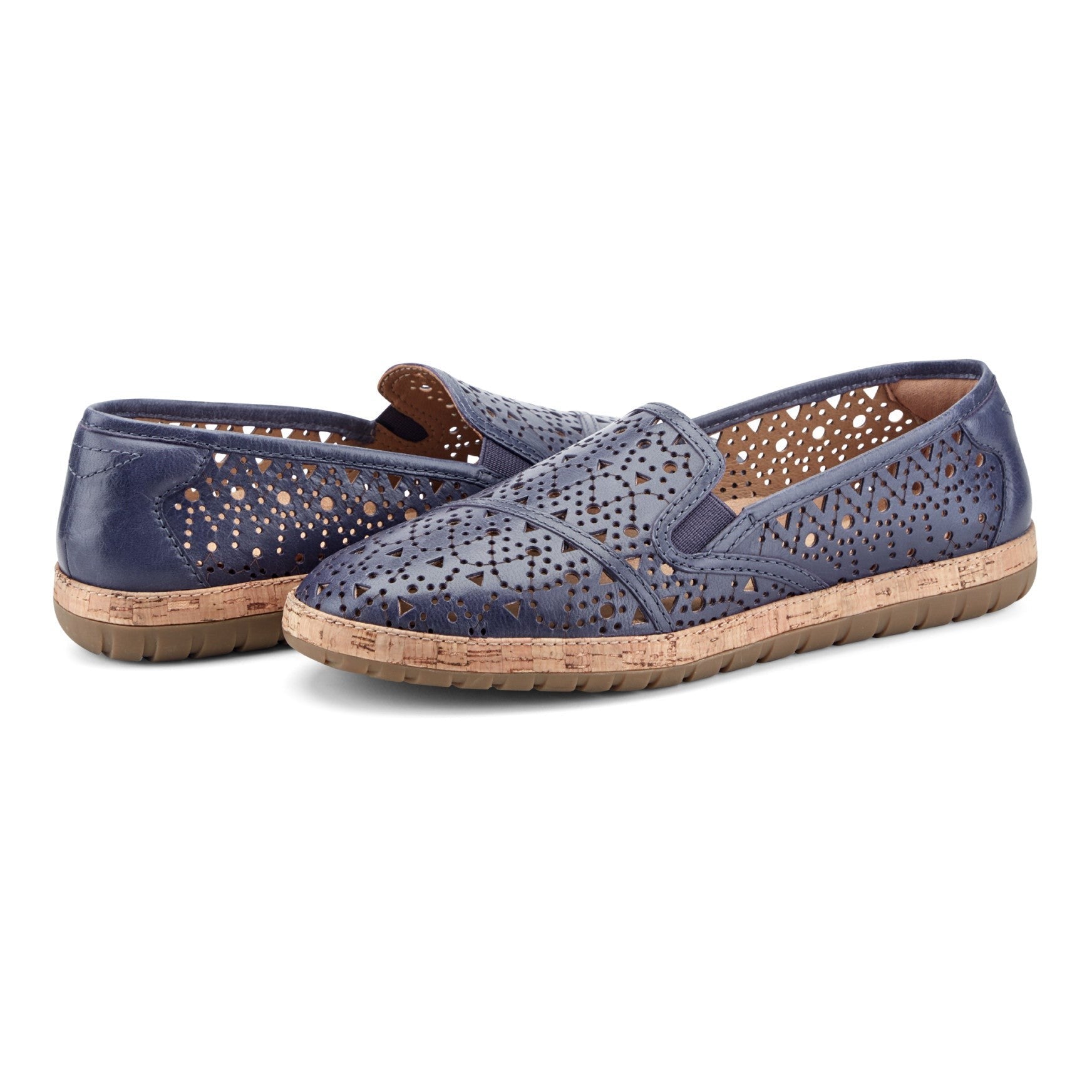 Earth Tomlyn Casual Cushioned Slip-On Women's Mule - Navy Leather - 7