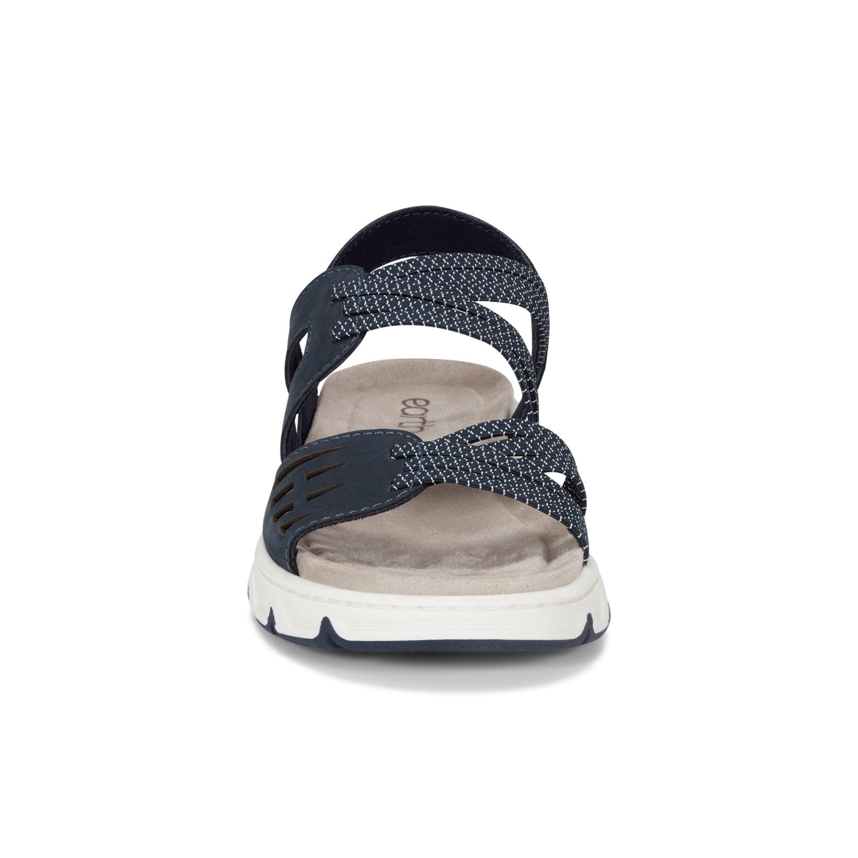 Earth Vernon Strappy Slingback Cushioned Arch Support Women's Casual Flat Sandal - Dark Blue - 3