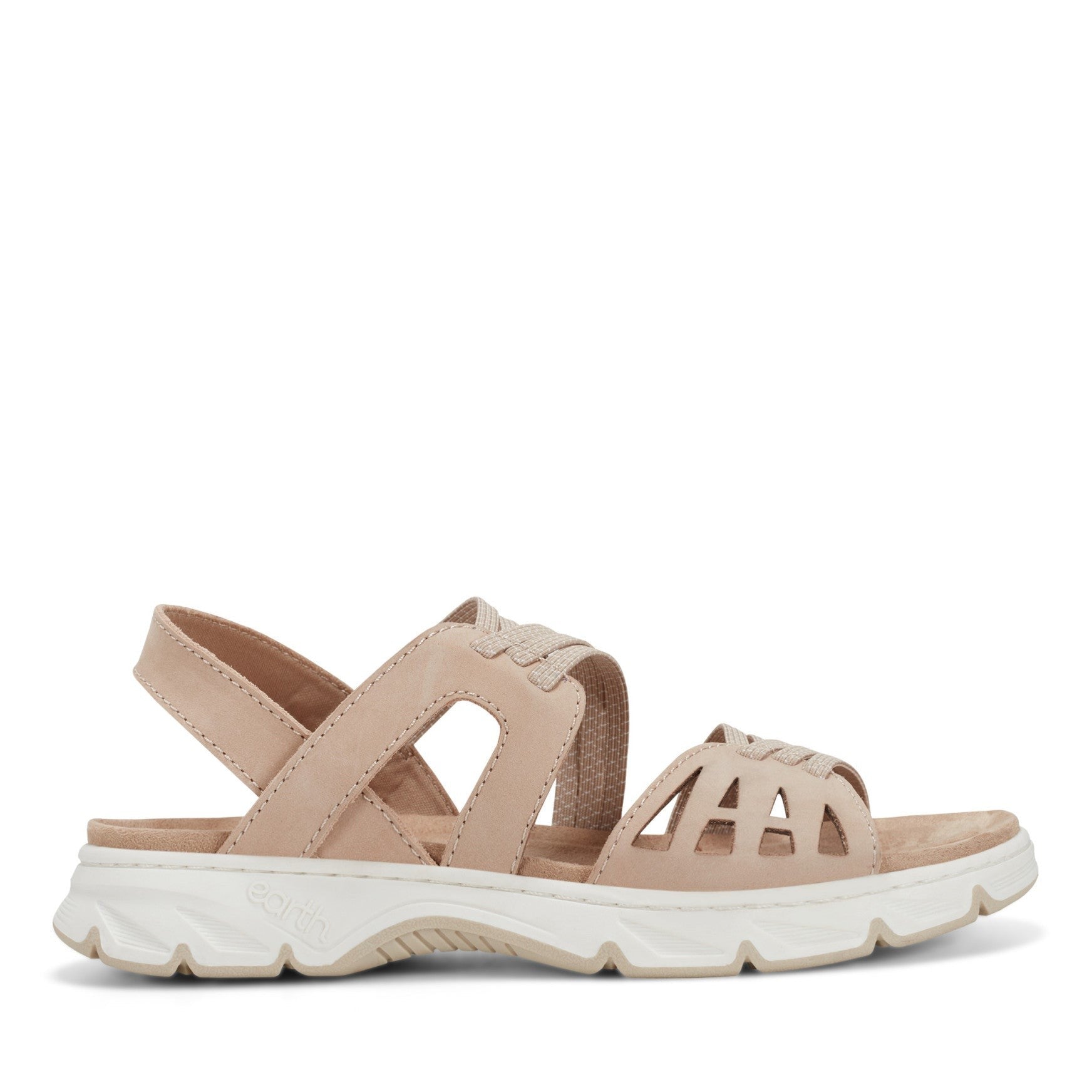Earth Vernon Strappy Slingback Cushioned Arch Support Women's Casual Flat Sandal