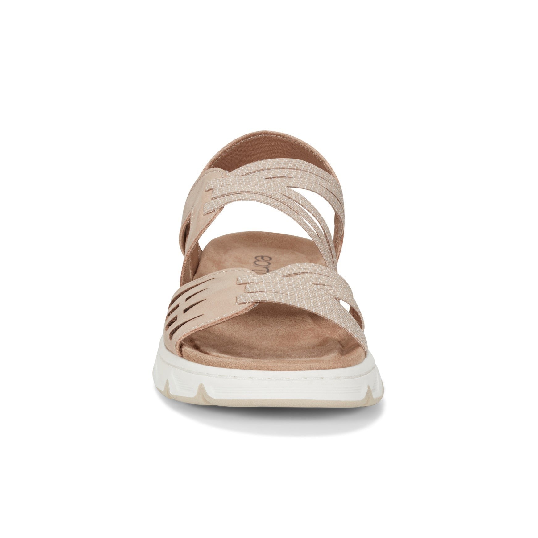 Earth Vernon Strappy Slingback Cushioned Arch Support Women's Casual Flat Sandal - Light Natural - 3