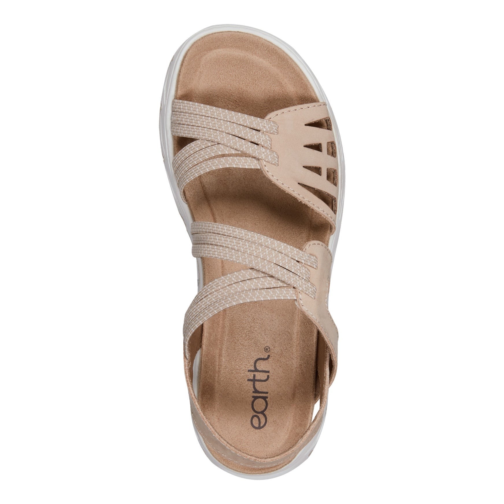 Earth Vernon Strappy Slingback Cushioned Arch Support Women's Casual Flat Sandal - Light Natural - 5
