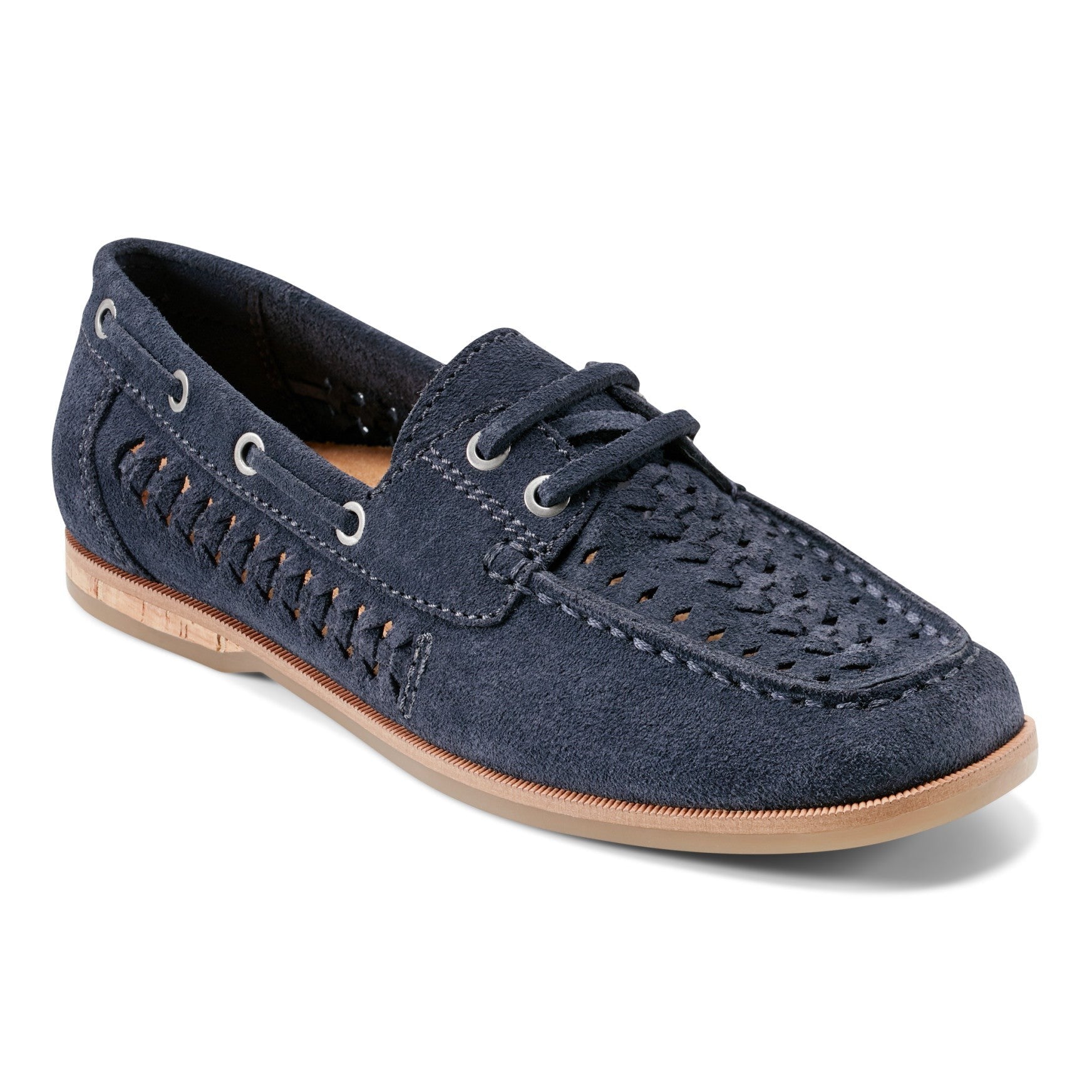 Earth Wishing Almond Toe Slip-on Flat - Cushioned Support Women's Mules & Loafers - Dark Blue - 2