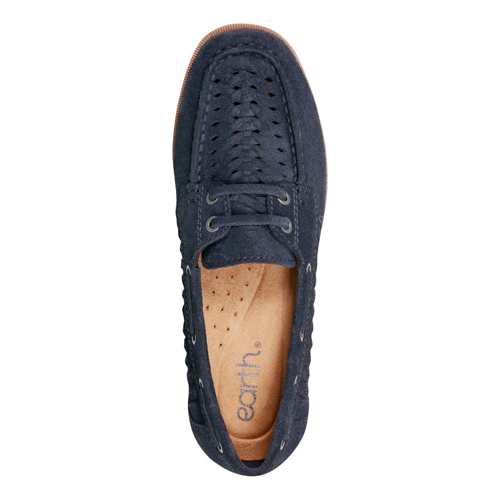 Earth Wishing Almond Toe Slip-on Flat - Cushioned Support Women's Mules & Loafers - Dark Blue - 5