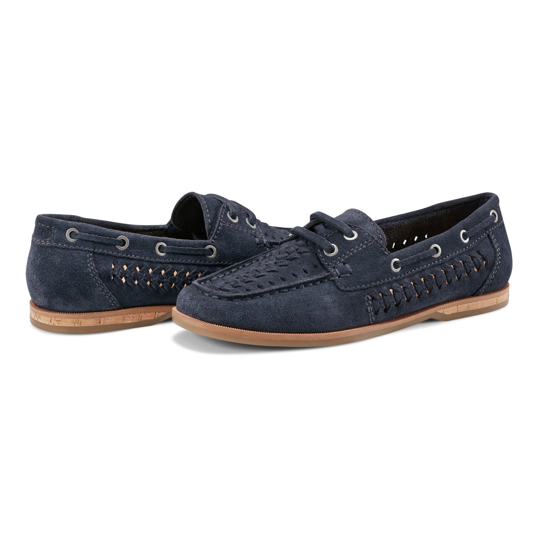 Earth Wishing Almond Toe Slip-on Flat - Cushioned Support Women's Mules & Loafers - Dark Blue - 7