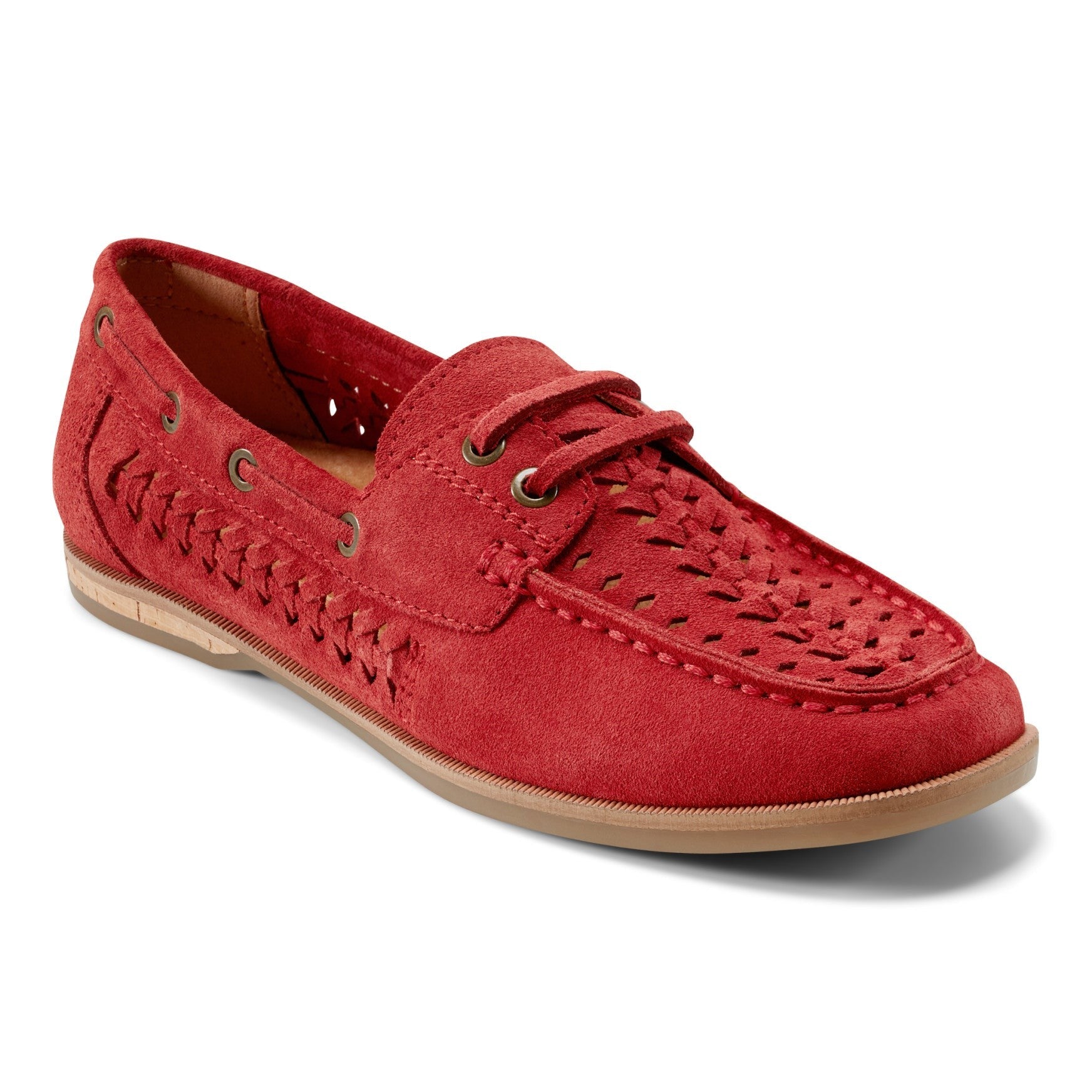 Earth Wishing Almond Toe Slip-on Flat - Cushioned Support Women's Mules & Loafers - Light Red - 2