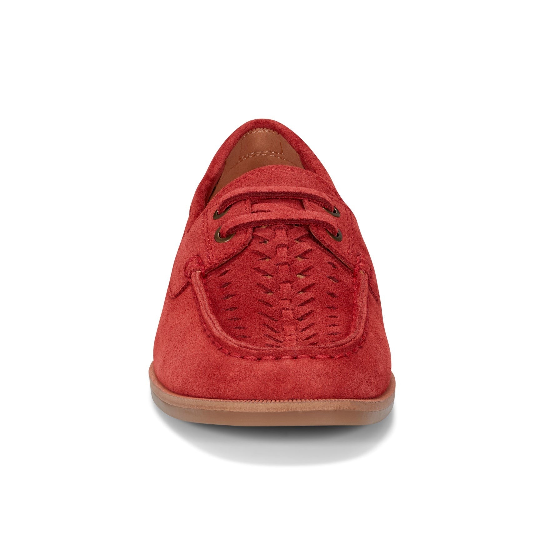 Earth Wishing Almond Toe Slip-on Flat - Cushioned Support Women's Mules & Loafers - Light Red - 3