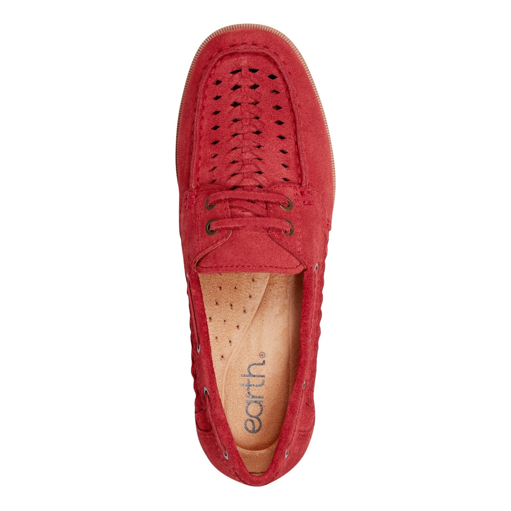 Earth Wishing Almond Toe Slip-on Flat - Cushioned Support Women's Mules & Loafers - Light Red - 5