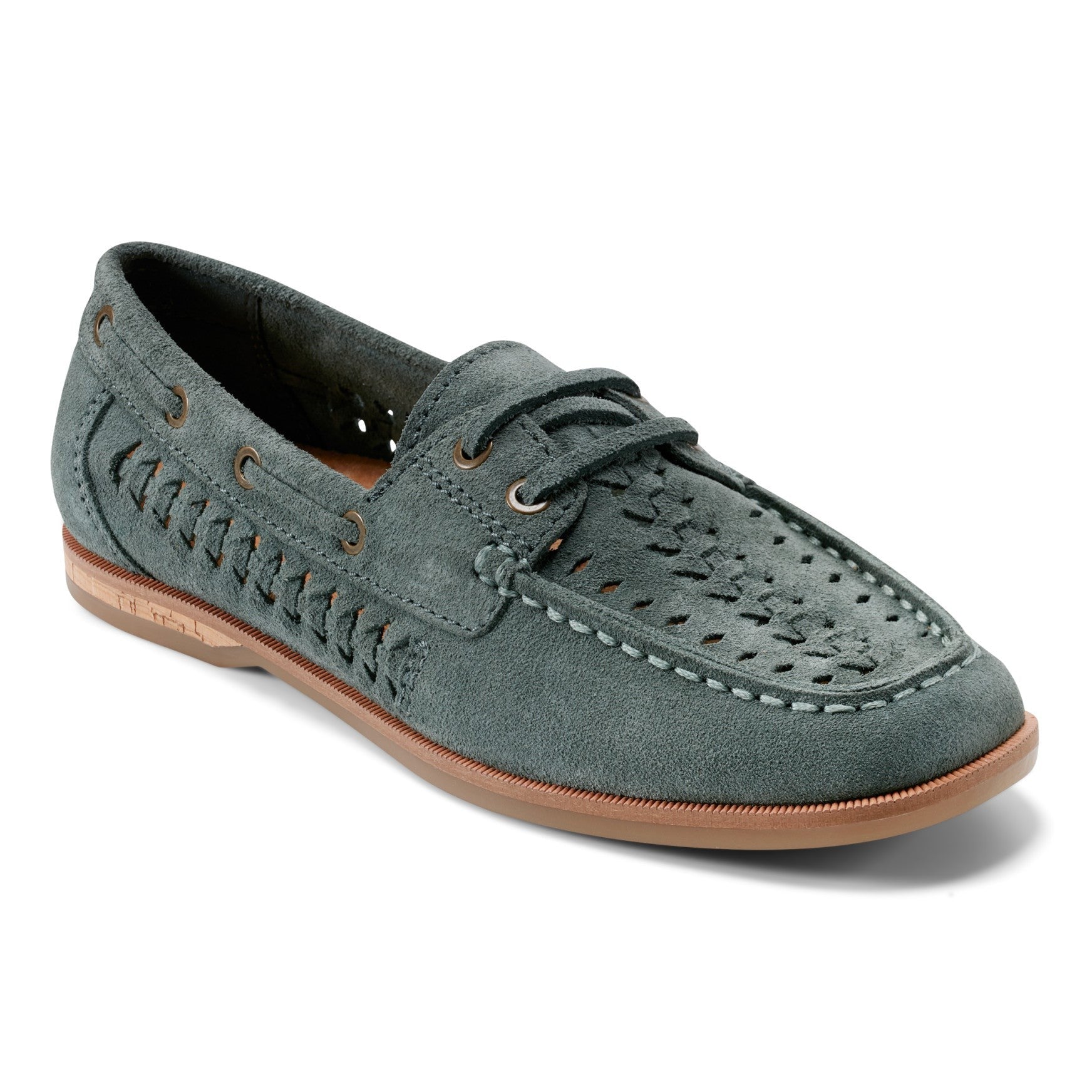 Earth Wishing Almond Toe Slip-on Flat - Cushioned Support Women's Mules & Loafers - Medium Green - 2