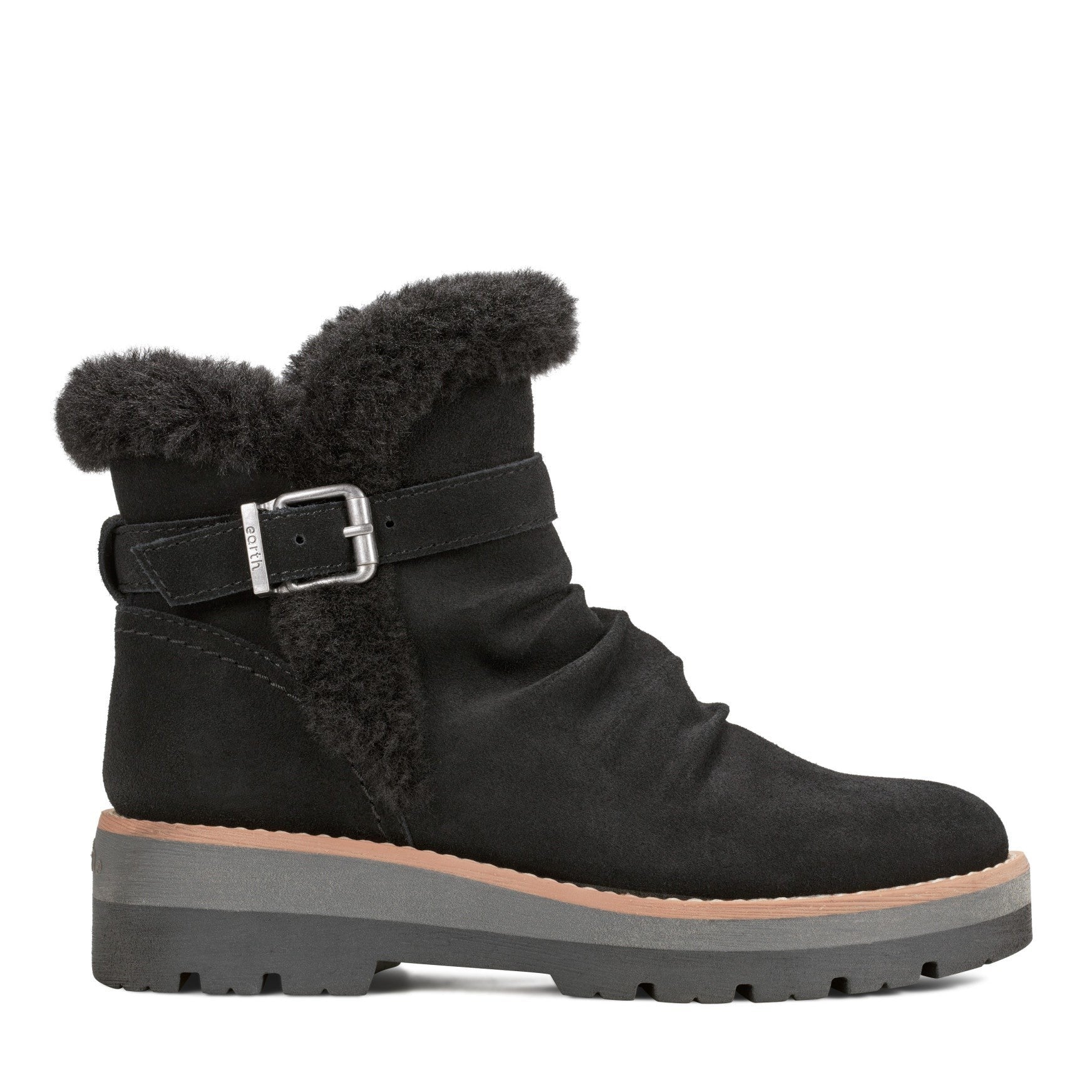 Earth Yara Waterproof Suede Lug-Sole Cushioned Support Women's Ankle Boot
