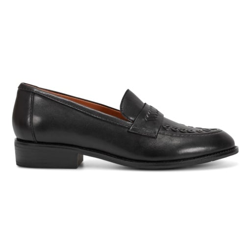 Earth Edith Women's Woven Slip-On Loafers - Black - View 2