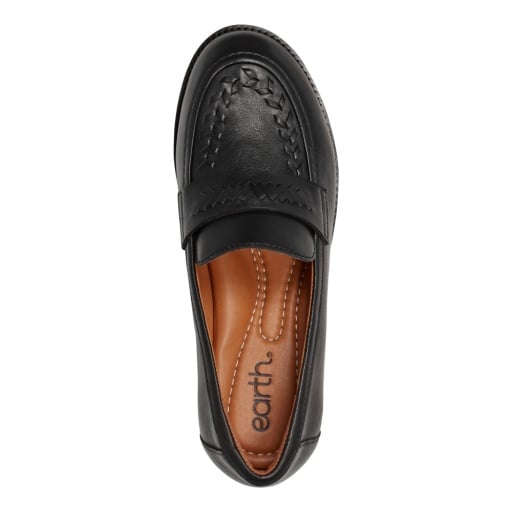 Earth Edith Women's Woven Slip-On Loafers - Black - View 6