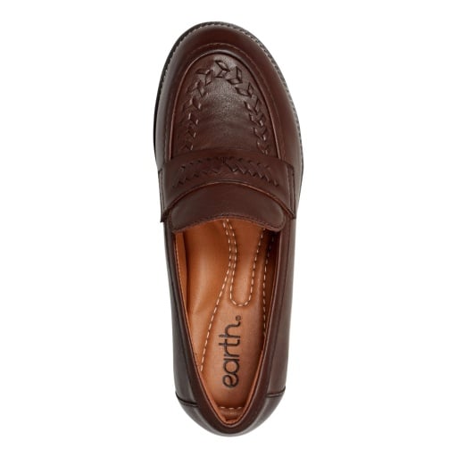 Earth Edith Women's Woven Slip-On Loafers - Dark Brown - View 6