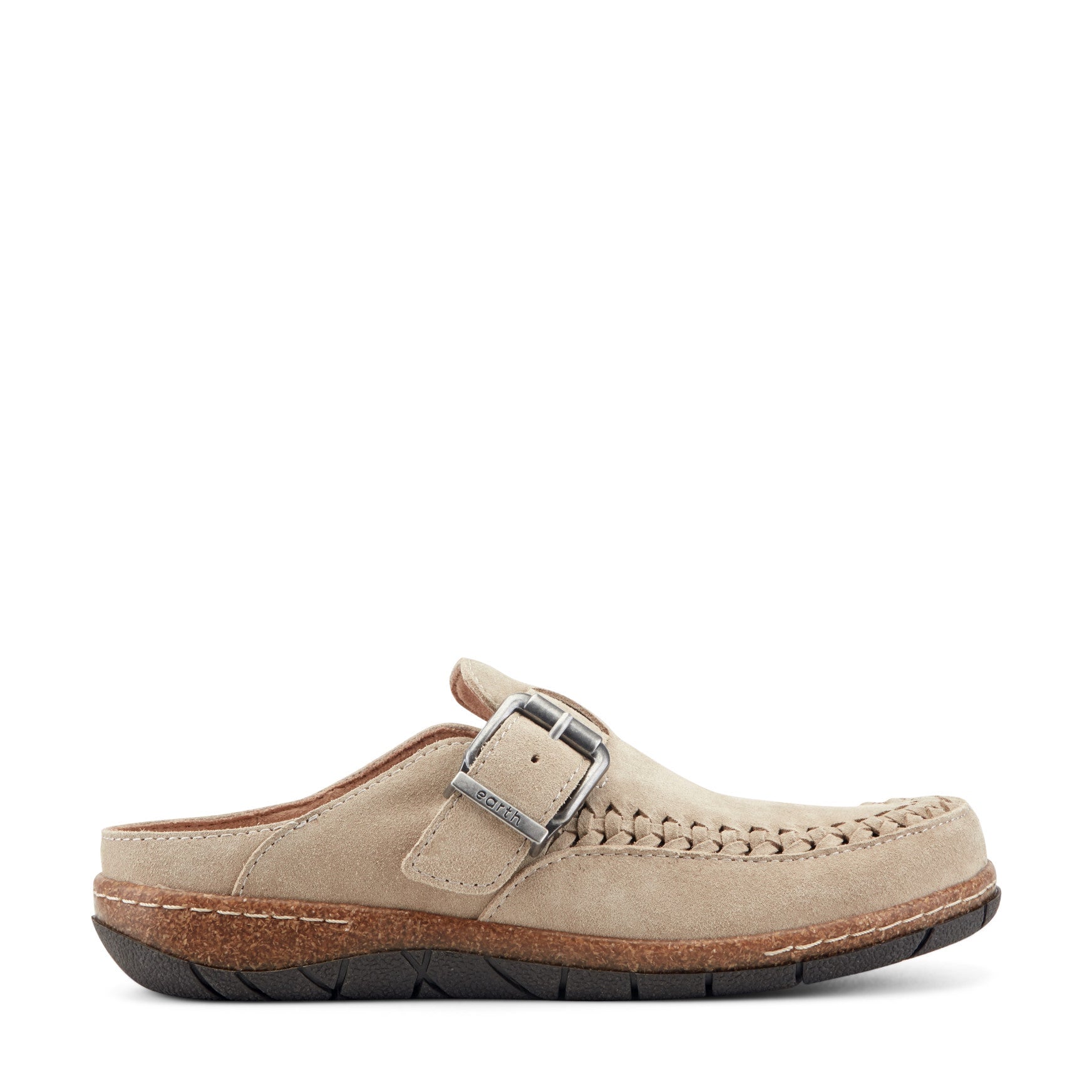 Earth Eileen Women's Cushioned Braided Suede Clogs - Light Taupe Suede - View 1