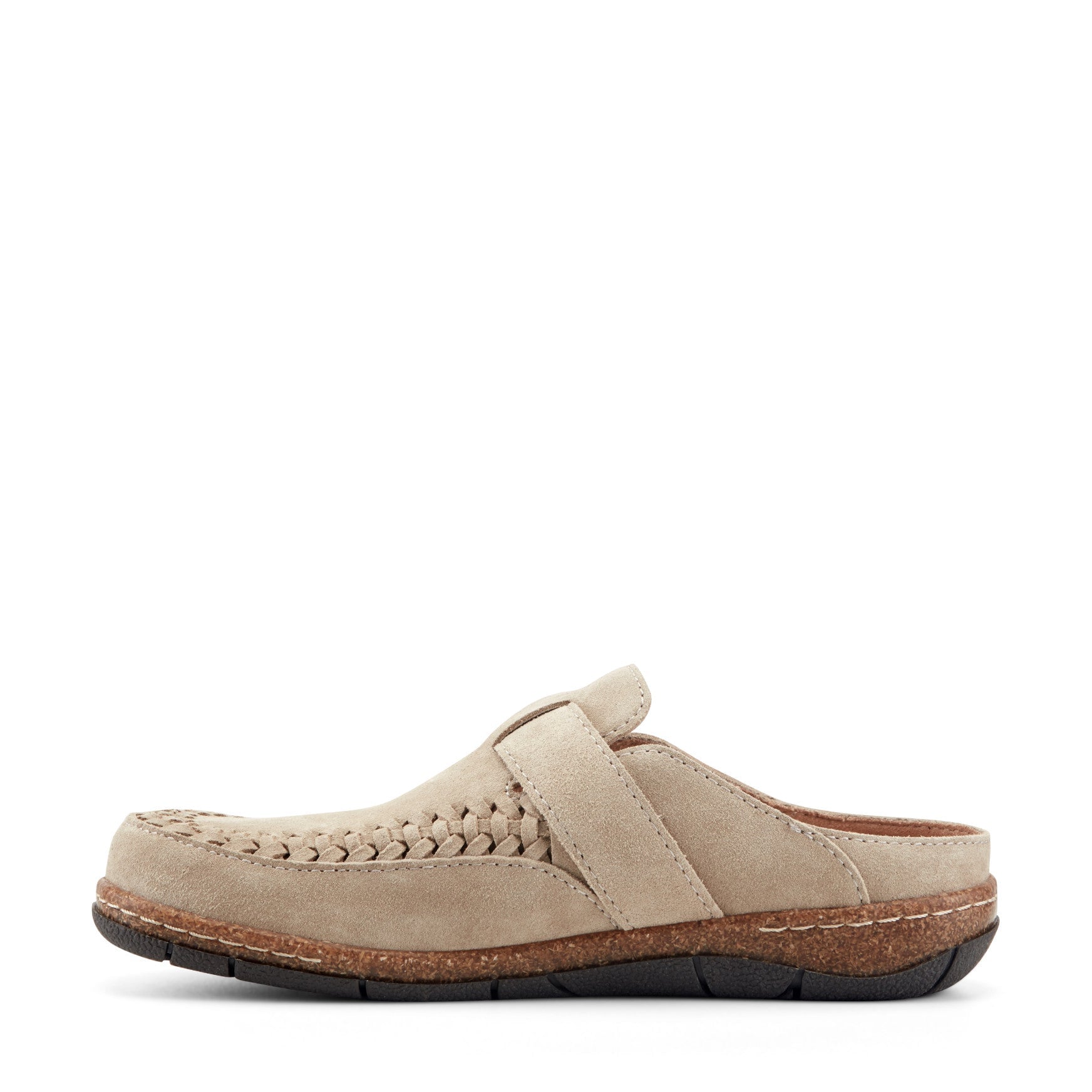 Earth Eileen Women's Cushioned Braided Suede Clogs - Light Taupe Suede - View 4