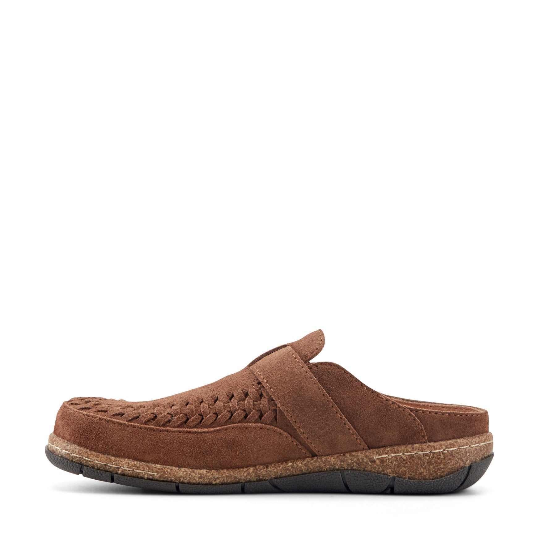 Earth Eileen Women's Cushioned Braided Suede Clogs - Medium Brown Suede - View 4