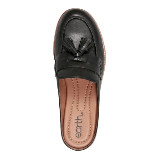 Earth Everett Women's Tassel Loafer Mules - Black - View 6