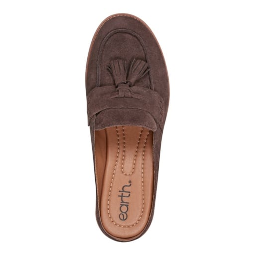 Earth Everett Women's Tassel Loafer Mules - Dark Brown - View 6