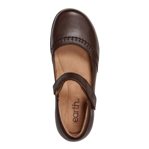 Earth Kalece Mary Jane Casual Cushioned Arch Support Women's Mules & Loafers Dark Brown Burnished, view 6