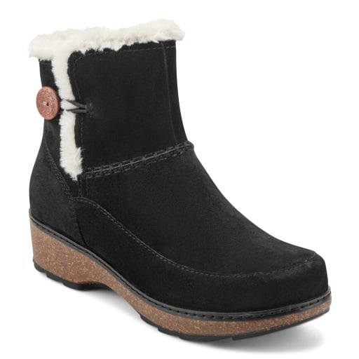 Earth Kresta Women's Warm Lined Booties - Black - View 1