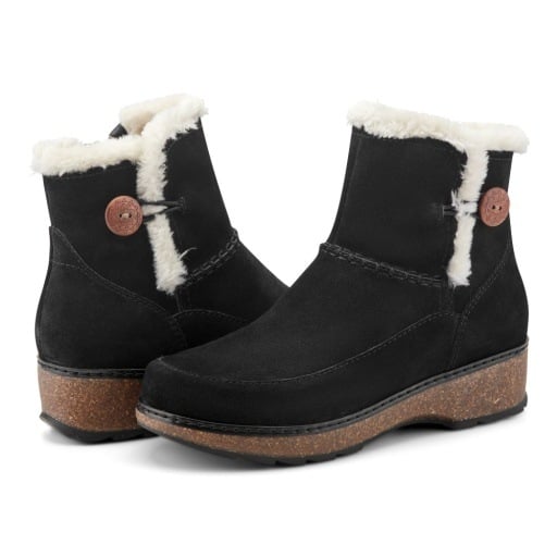 Earth Kresta Women's Warm Lined Booties - Black - View 6