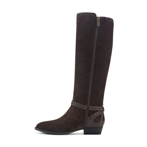 Earth Perla Women's Suede Riding Boots - Dark Brown - View 4