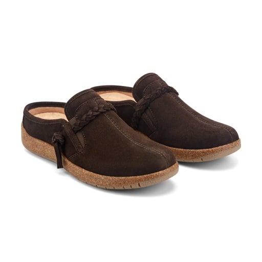 Earth Rosalin Women's Suede Slip-On Clogs - Dark Brown - View 2