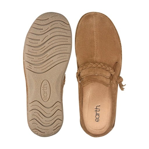 Earth Rosalin Women's Suede Slip-On Clogs - Medium Brown - View 5
