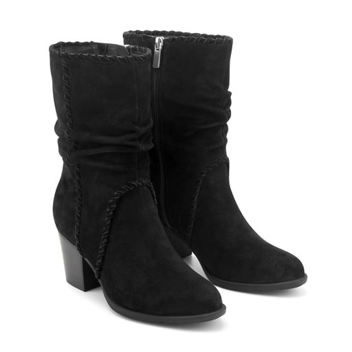 Earth Venla Women's Heeled Suede Boots - Black - View 2
