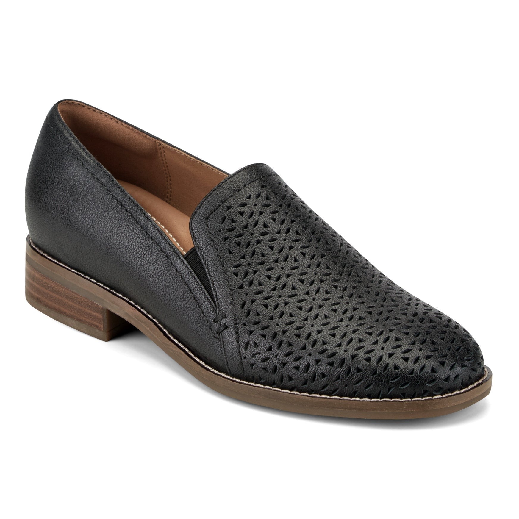 earth Piper Cushioned Arch-Support Loafer Women's Mules & Loafers - Black Leather - 2