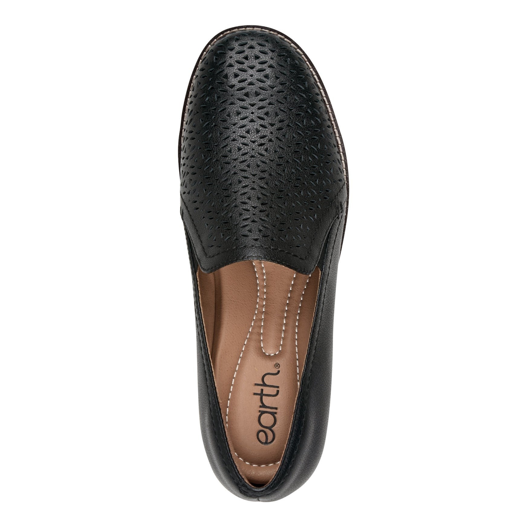 earth Piper Cushioned Arch-Support Loafer Women's Mules & Loafers - Black Leather - 5