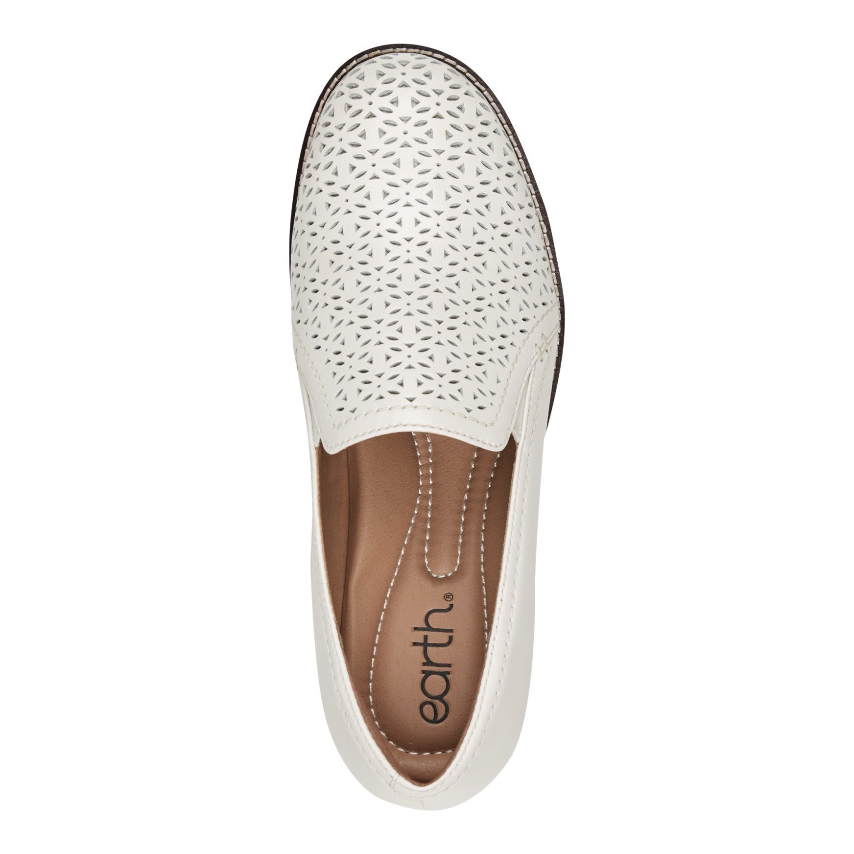 earth Piper Cushioned Arch-Support Loafer Women's Mules & Loafers - Ivory Leather - 5