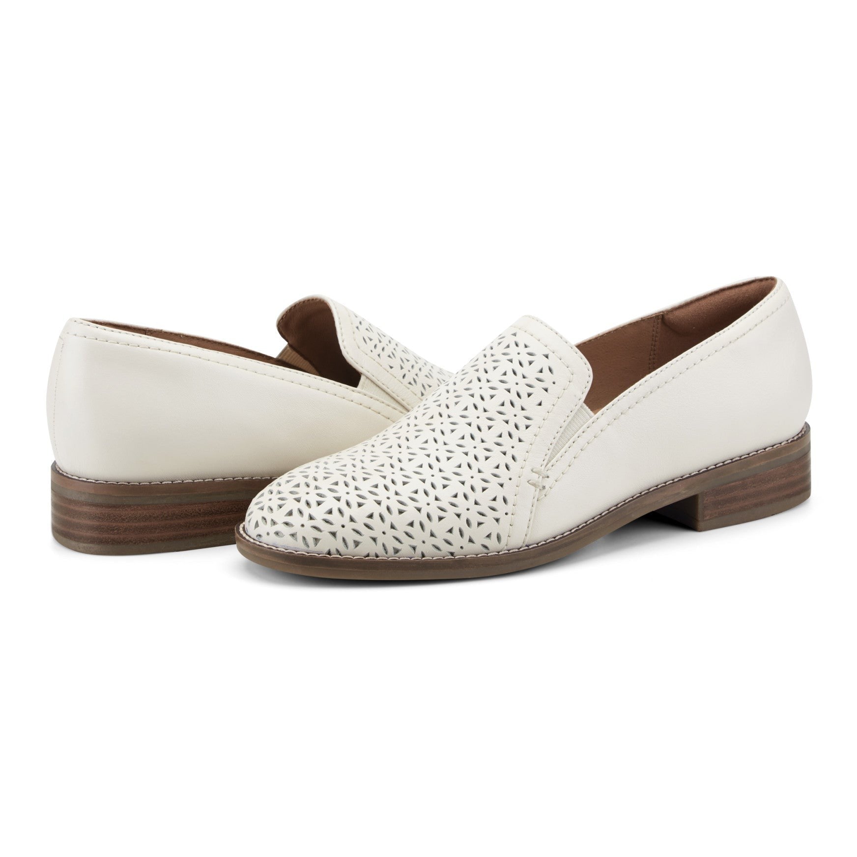 earth Piper Cushioned Arch-Support Loafer Women's Mules & Loafers - Ivory Leather - 7