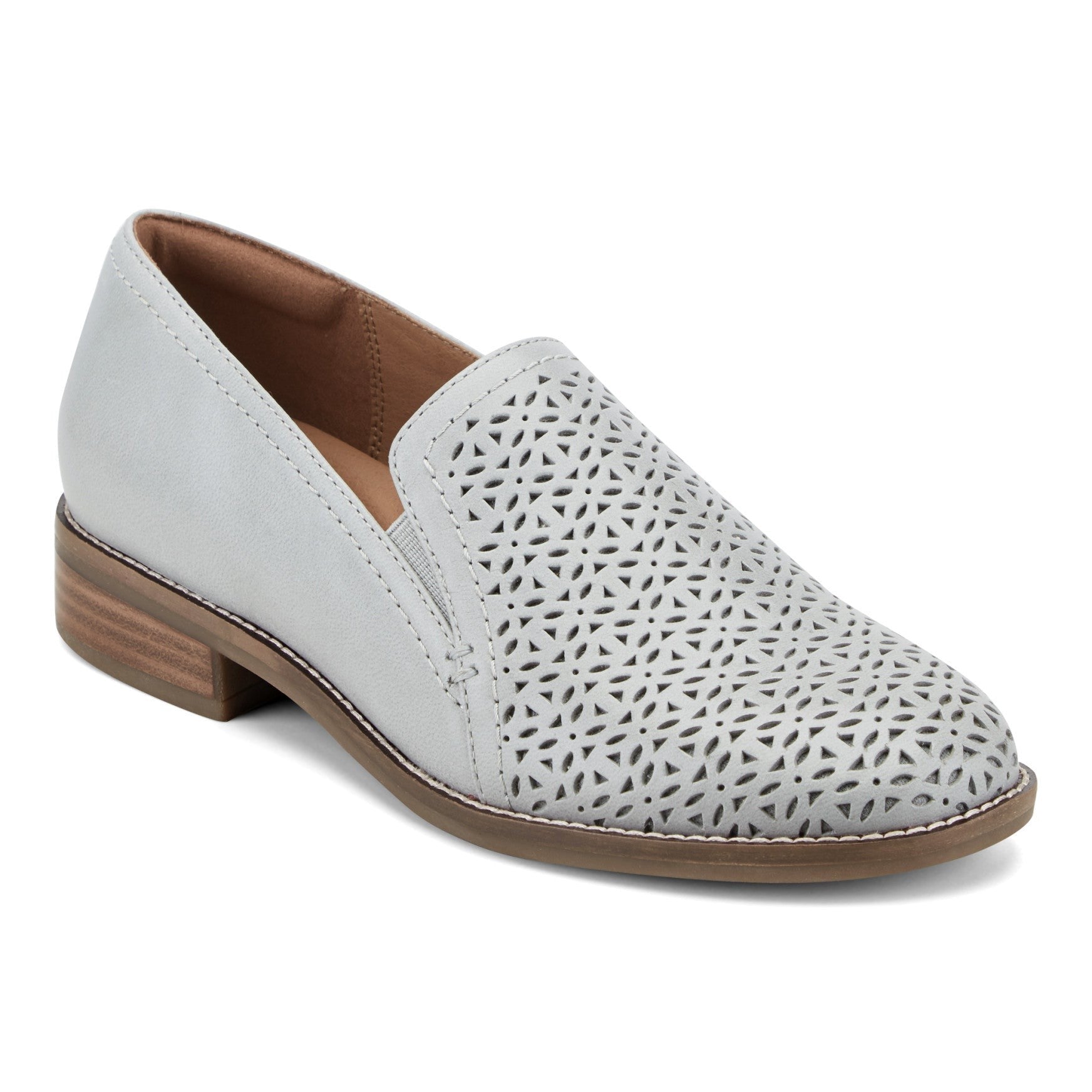 earth Piper Cushioned Arch-Support Loafer Women's Mules & Loafers - Light Blue Leather - 2