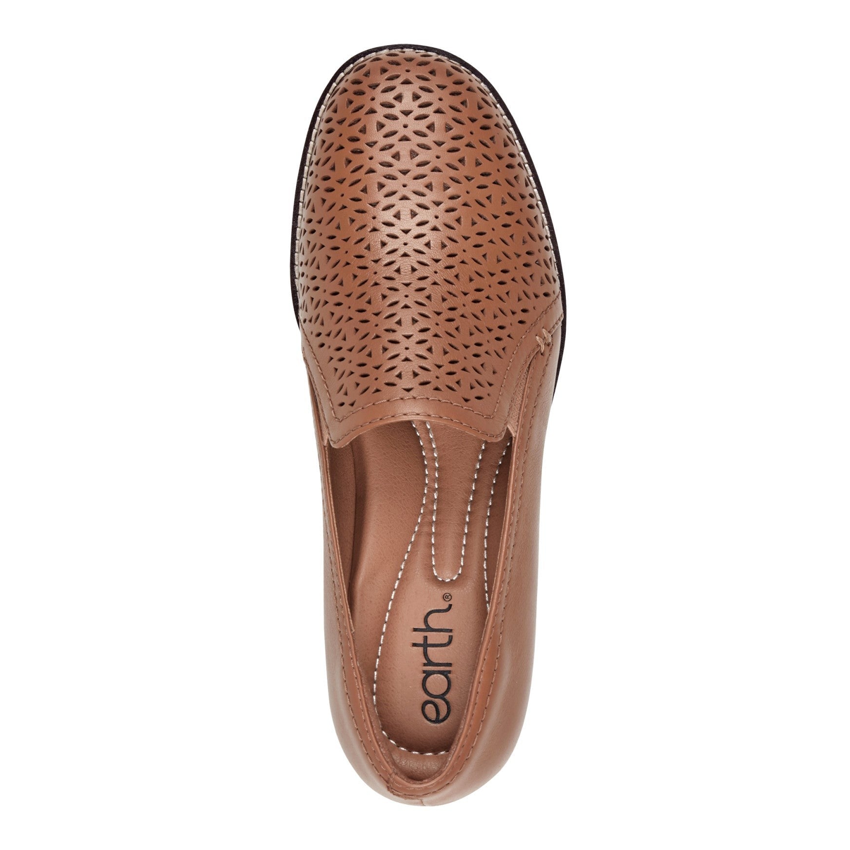 earth Piper Cushioned Arch-Support Loafer Women's Mules & Loafers - Medium Brown Leather - 5
