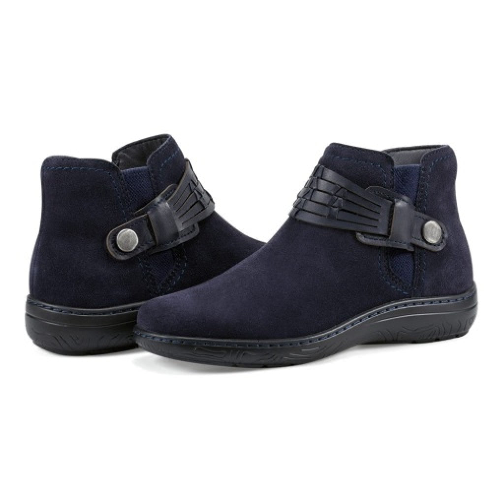 earth Synal Cushioned Arch Support Women's Casual Bootie - Dark Blue - 7